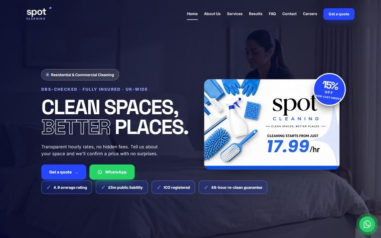 Spot Cleaning website